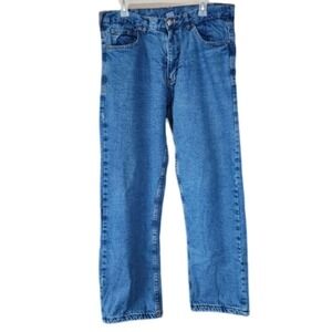 OLD MILL Blue Denim Jeans Fleece Insulated Straight Leg Men's 36/32